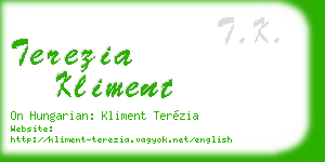 terezia kliment business card